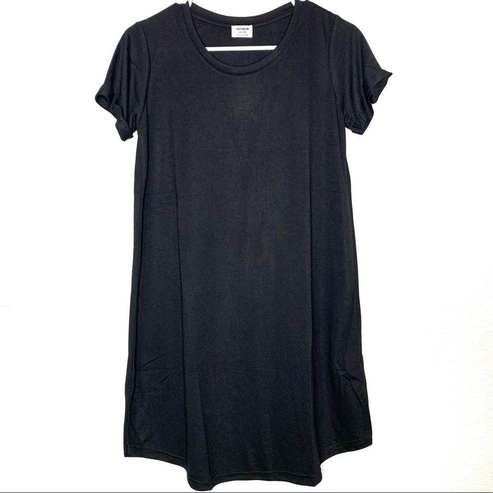 Cotton On sz XS black Tina T-shirt dress